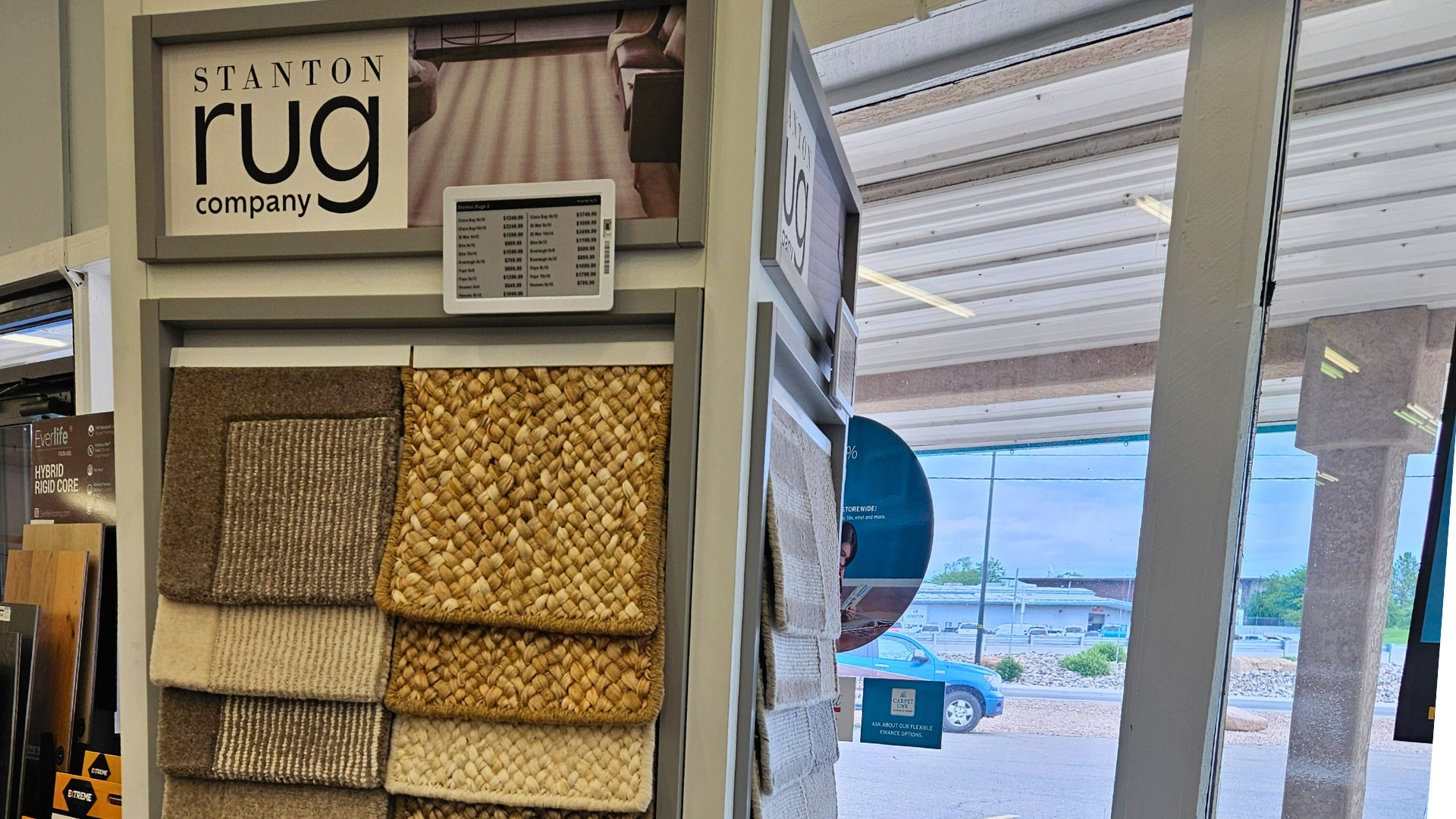 area rug display